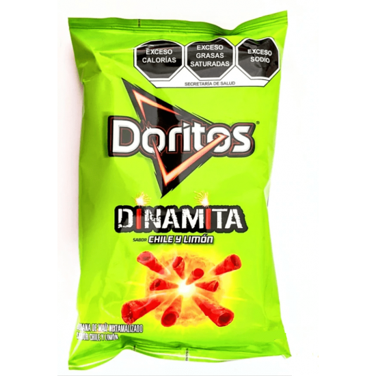 Doritos Dinamita Chile Limon Sazonado Flavored Tortilla Chips 1.75 Ounce