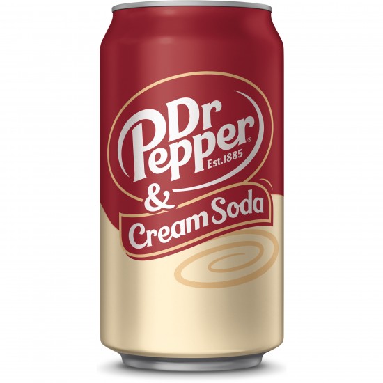 Dr Pepper & Cream Soda, 12 fl oz cans, 12 pack