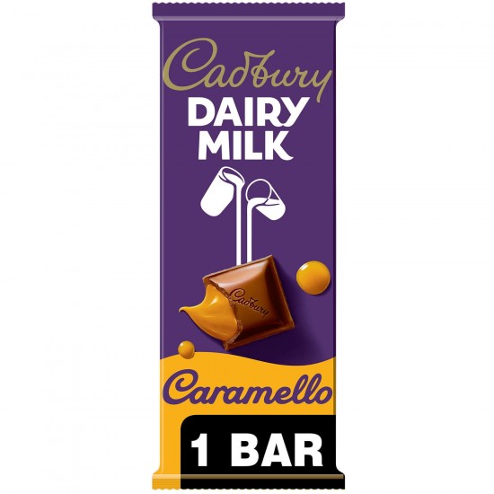 CADBURY, CARAMELLO Milk Chocolate and Creamy Caramel Candy, 4 oz, Bar