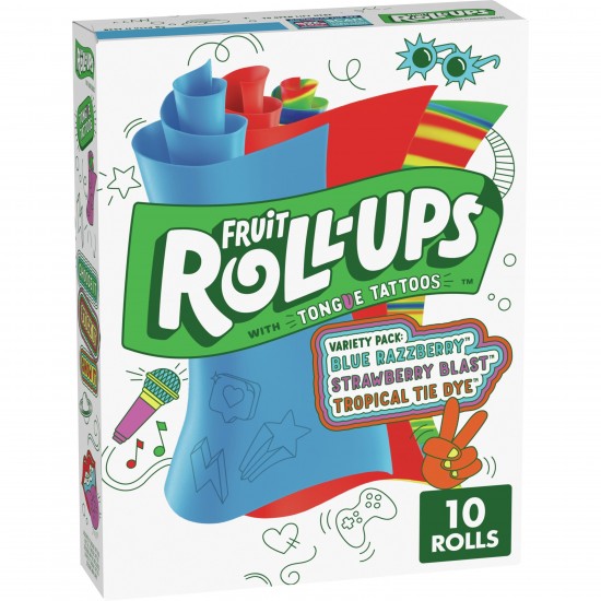 Fruit Roll-Ups Fruit Flavored Snacks, Variety Pack, Pouches, 10 ct