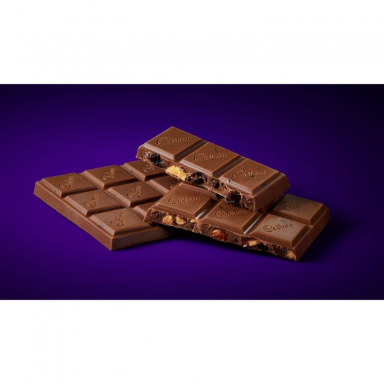 CADBURY, DAIRY MILK Milk Chocolate Fruit & Nut Candy, Individually Wrapped, 3.5 oz, Bar