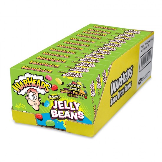 Warheads Sour Jelly Beans Theater Box 113g - Case of 12