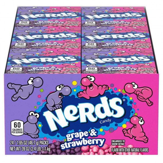 Ferrara Nerds Grape/Strawberry: 46,7 g oz 36ct