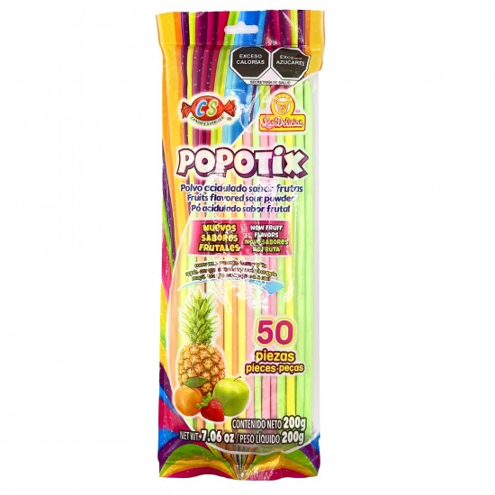 Las Delicias Popotix Mega. 200g- 50Ct