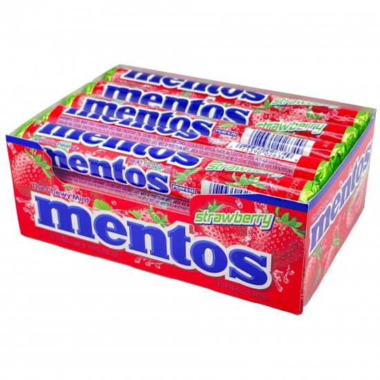 Italian Candy Pvm Mentos Roll Strawberry.562,5 g-  15Ct