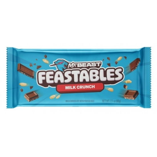 Feastables MrBeast Milk Chocolate Bar, 2.1 oz (60g), 1 Count