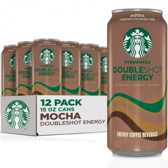 Starbucks Doubleshot Energy Mocha Coffee Energy Drink, 15 oz Can  12 ct