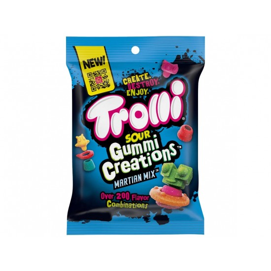 Trolli Sour Gummi Creations Martian Mix Peg 108G - Case of 12