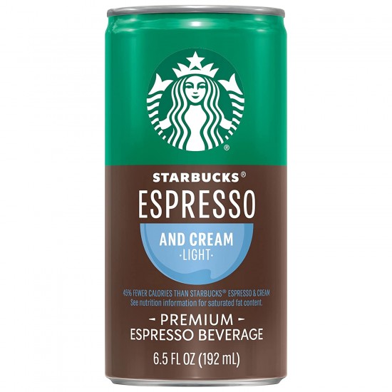 (12 Pack) Starbucks Doubleshot Espresso & Cream Premium Coffee Drink, 6.5 oz Cans