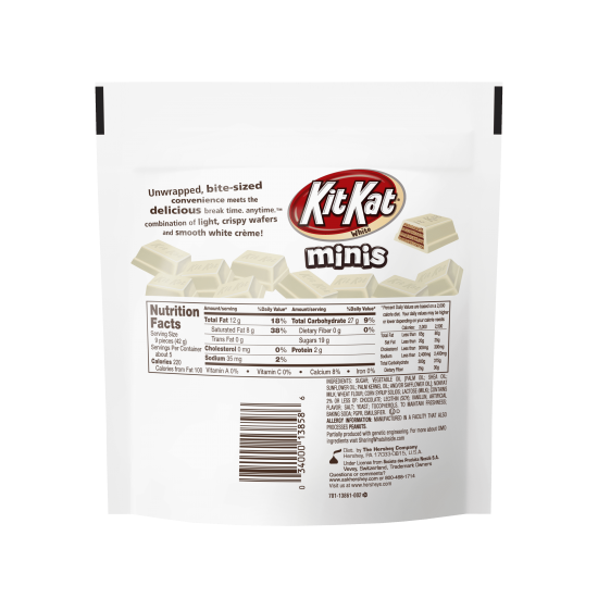 KitKat Minis White Chocolate Crisp Wafer Candy Bars, 8 Oz.