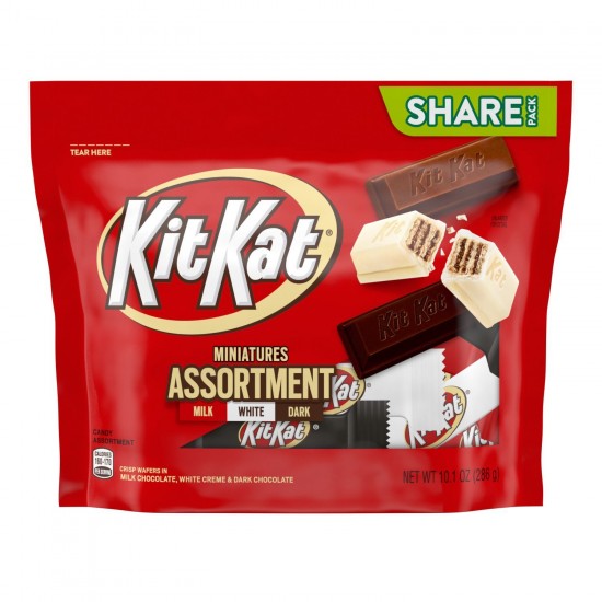 KIT KAT® Miniatures Assortment Candy, Individually Wrapped, 10.1 oz, Pack