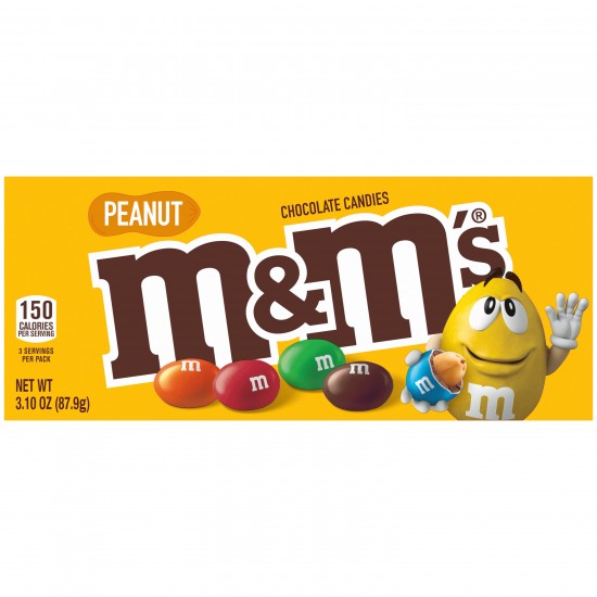 M&M's Peanut Milk Chocolate Candy Theater Box - 3.1 oz Box