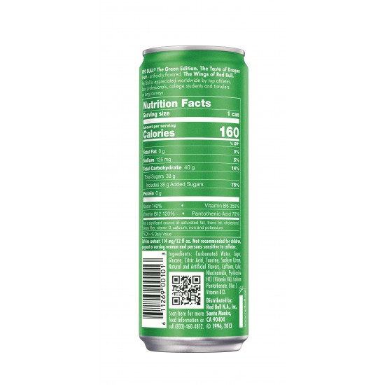 Red Bull Green Edition Dragon Fruit Energy Drink, 12 fl oz Can