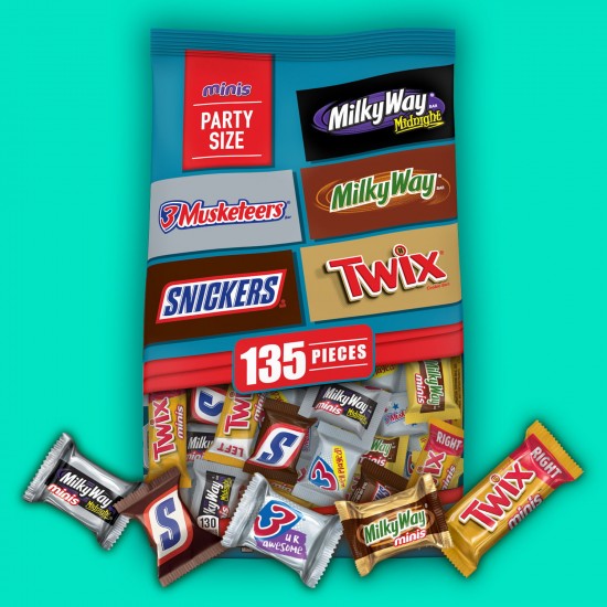 Snickers, Twix, Milky Way & More Variety Chocolate Candy Bar - 135 Piece Bag